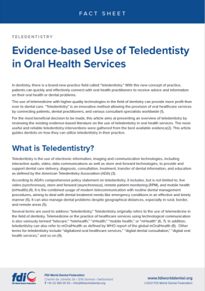 Teledentistry Factsheet