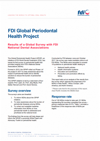 FDI Global Periodontal Health Project_survey