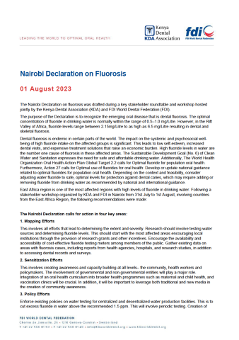 Nairobi Declaration on Fluorosis